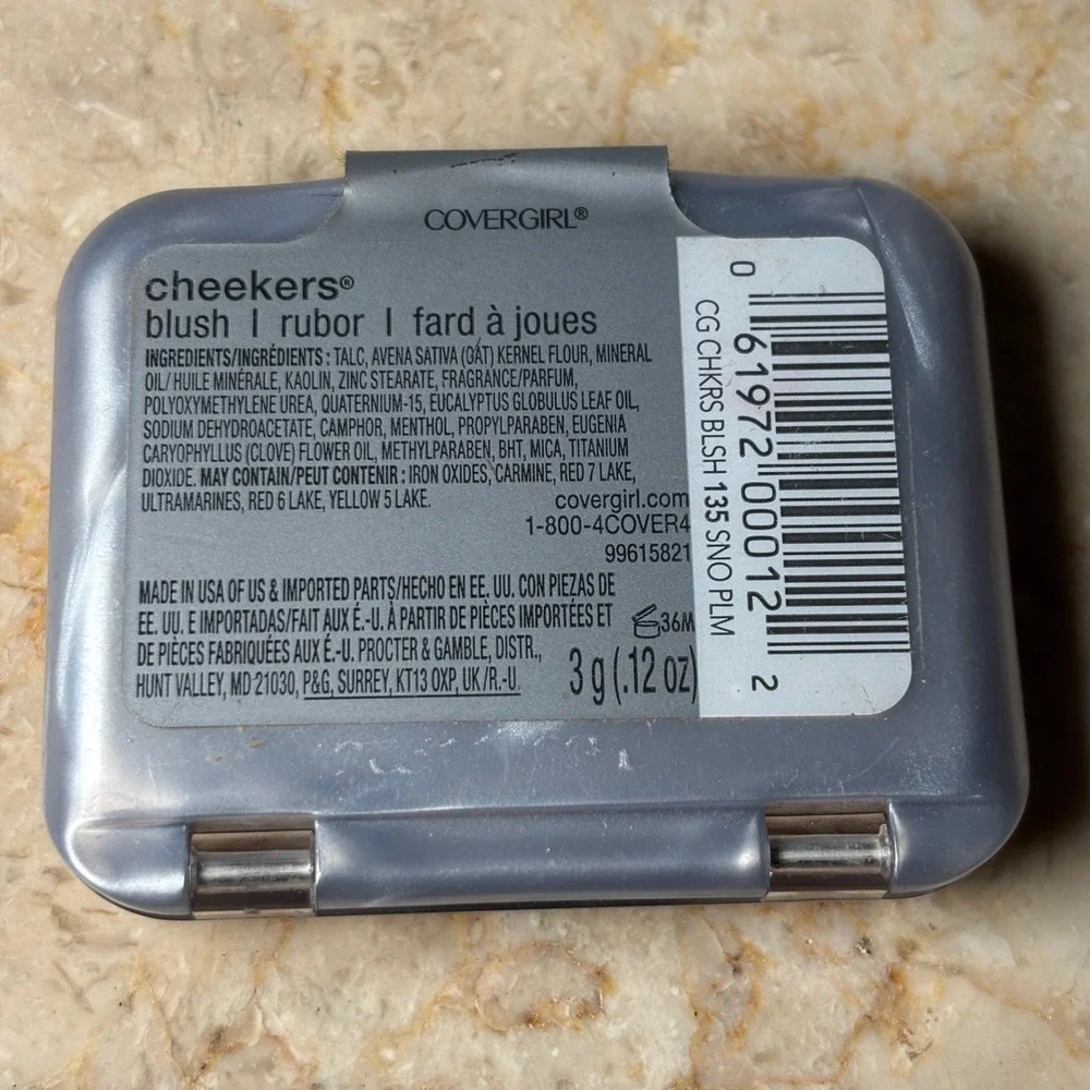 COVERGIRL Cheekers Blush 0.12oz‎ 135 Snow Plum Powder Compact with Brush